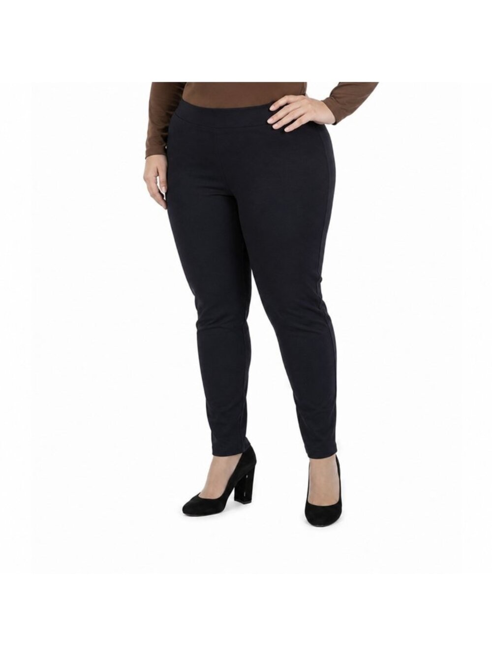 Mr. Max Black Hollywood Slim Leg Pants - 2X